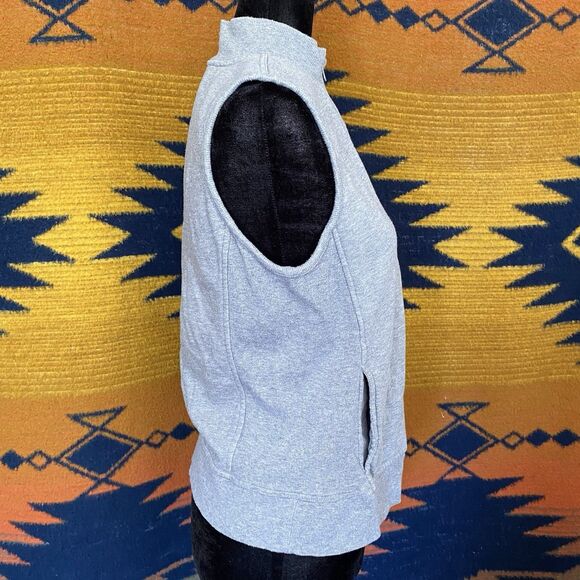 L.L. Bean 90’s Gray Sweater Vest. Zip Up. Pockets Inside/out. Size Small. Cotton - Picture 4 of 16